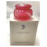 FENTON CONNOISSEUR CRANBERRY WAVE CREST CANDY