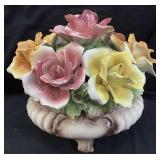 VTG. CAPO-DI-MONTE LARGE FLORAL CENTERPIECE, 10