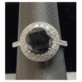 14KT WHITE GOLD FANCY BLACK & COLORLESS DIAMOND