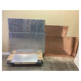 ASSORTED. SIZES DIAMOND PLATE, COPPER FLASHING