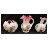 (3) FENTON for L. G. WRIGHT MOSS ROSE CRUET,
