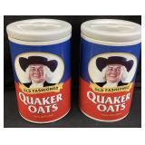 PAIR OF QUAKER OATS 1997 CERAMIC COOKIE JARS