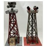 (2) AMERICAN FLYER MODEL TRAIN SPOT LIGHT TOWERS