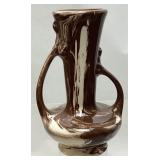 VTG. DRIP GLAZE POTTERY VASE, 7.5