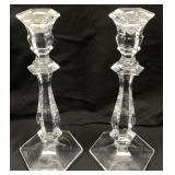 PAIR OF IMPERIAL CRYSTAL CANDLEHOLDERS, OLD