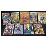 (9) ASSORTED MARVEL & DC COMICS, WONDER WOMAN,
