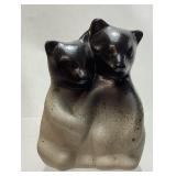 VTG. PIGEON FORGE POTTERY HONEYMOON BEARS, 5.5