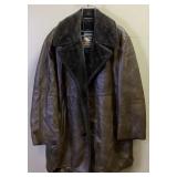 MIGHTY MAC HANDMADE OUTERWEAR BROWN LEATHER COAT