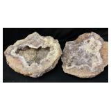 (2) AMETHYST GEODES