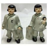 PAIR OF FLORENCE CERAMICS ASIAN BOY & GIRL