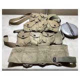 (4) M1918 BAR BANDOLEERS W/USGI MESS KIT