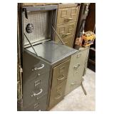 VINTAGE FILE CABINET SAFE w 3 DRAWERS