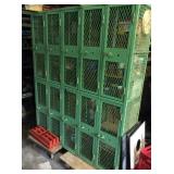 10 VINTAGE STACKED LOCKER RACK