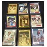 (9) ASSORTED BASEBALL CARDS, 1974 TOPPS JOHNNY