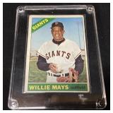 1966 TOPPS WILLIE MAYS #1 BASEBALL CARD, TOP L