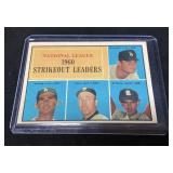 1961 TOPPS STRIKEOUT LEADERS DON DRYSDALE, SANDY