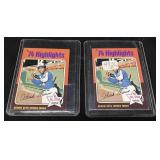 (2) 1975 TOPPS HANK AARON #1 BASEBALL CARDS
