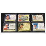 (6) 1960 TOPPS LOS ANGELES DODGERS TEAM CARD #