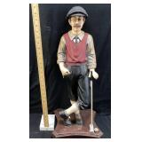 VTG. 27in GENTLEMAN GOLFER STATUE