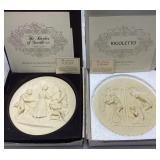(2) ITALIAN ALABASTER OPERA SCENE PLAQUES BY