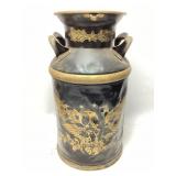 VTG. LARGE METAL MILK JUG w EAGLE DESIGN