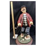 28in PETER MOOK, FRUSTRATED GOLFER SCULPTURE,