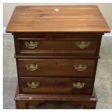 SOLID PINE 3 DRAWER NIGHTSTAND