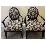 PAIR OF SAM MOORE REGENCY STYLE ACCENT CHAIRS