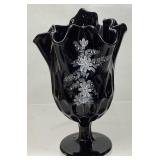 1972 FENTON BLACK THUMBPRINT HANDKERCHIEF
