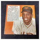 1952 WILLIE MAYS RED MAN CHEW TOBACCO CARD, NO