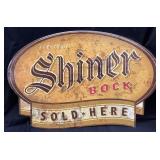 SHINER BOCK BEER SIGN, 30in W