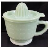 JADEITE MEASURING CUP w JUICER, 6in H