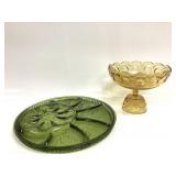 INDIANA GLASS DEVILED EGG & BARTLETT COLLINS BOWL