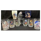ASSORTED DISNEY MICKEY MOUSE COLLECTIBLE GLASSES