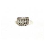 18KYG CUSTOM MARQUE DIAMOND RING APPROX 3 CTW
