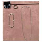 STERLING SILVER JEWELRY LOT 19 GRAMS TOTAL WEIGHT