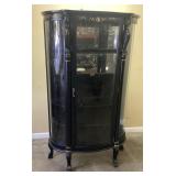 REGENCY STYLE BOW FRONT CHINA CABINET
