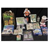 ASSORTED SPORTS CARDS, TOYS, ERIC LINDROSS