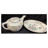 HALLï¿½S SUPERIOR TULIP TEAPOT & MYOTT INDIAN TREE