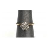 14KYG 1.7GRAM DIAMOND TABLETOP CLUSTER RING