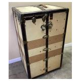 VTG. OSHKOSH CHIEF WARDROBE STEAMER TRUNK
