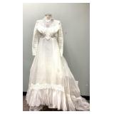 SIZE 6 VTG. BRIDAL ORIGINALS LACE WEDDING DRESS