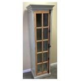 PIER 1 IMPORTS WOOD GLAZED DOOR CURIO CABINET