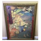CHOICE OF ASSORTED LARGE OIL PAINTINGS & PRINTS,