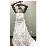 SIZE 22 DAVIDS BRIDAL WEDDING DRESS W/LACE COVER