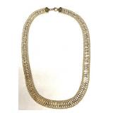 14KYG 18.8G. LADIES NECKLACE 17ï¿½ LONG 7/16ï¿½ WIDE