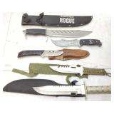 5 ASSORTED FIXED BLADE KNIVES