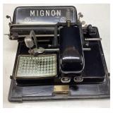 ANTIQUE 1920s A E G BERLIN MIGNON INDEX TYPEWRITER