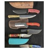5 CUSTOM DAMASCUS STEEL FULL TANG FIXED BLADE