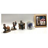 5pc EMMETT KELLY JR LOT 2 FIGURINES HAVE DAMAGE